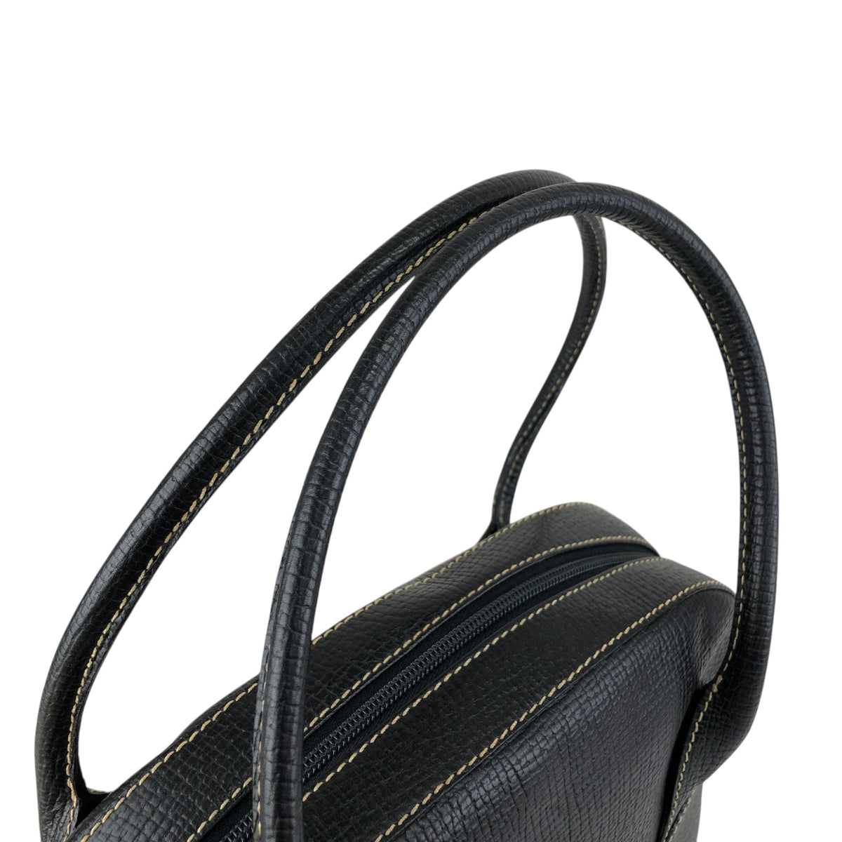 LOEWE Logo Embossed Handbag Black Vintage xuiewb