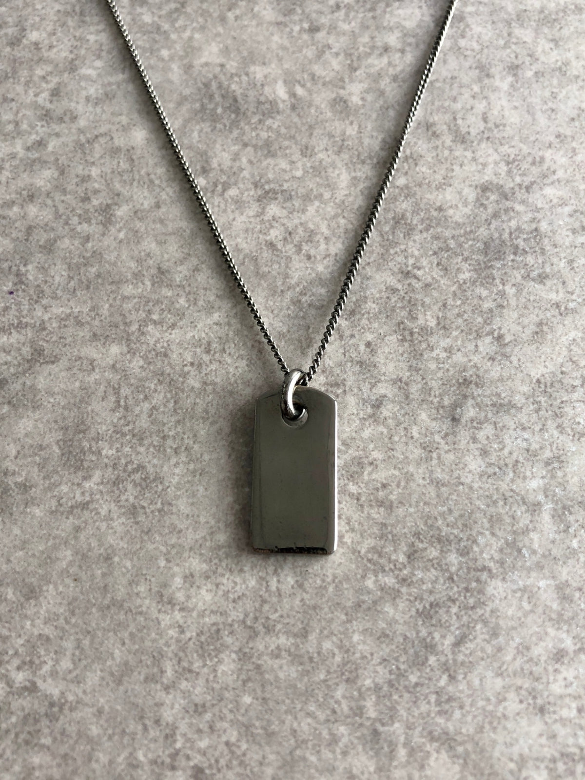 Christian Dior Logo Necklace Silver Vintage 26gurz