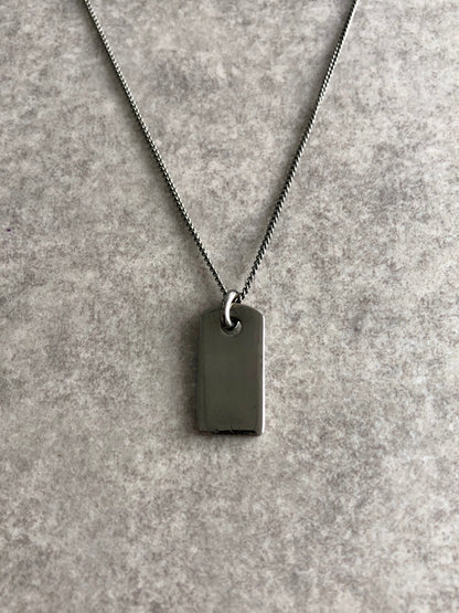 Christian Dior Logo Necklace Silver Vintage 26gurz