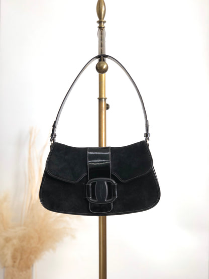 Salvatore Ferragamo Gancini Shoulder bag Black Vintage p6iss8