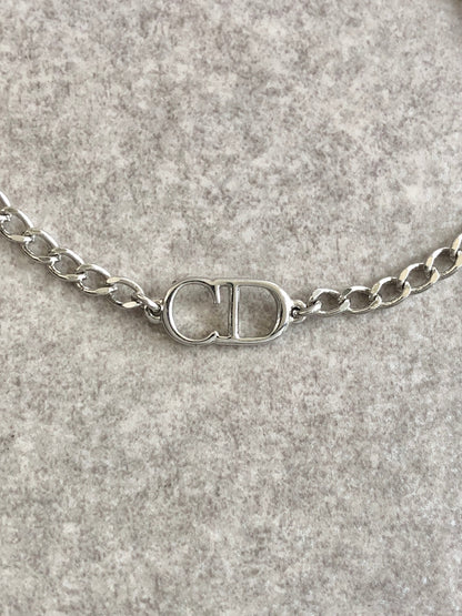 Christian Dior CD Logo Bracelet Silver Vintage syefv4