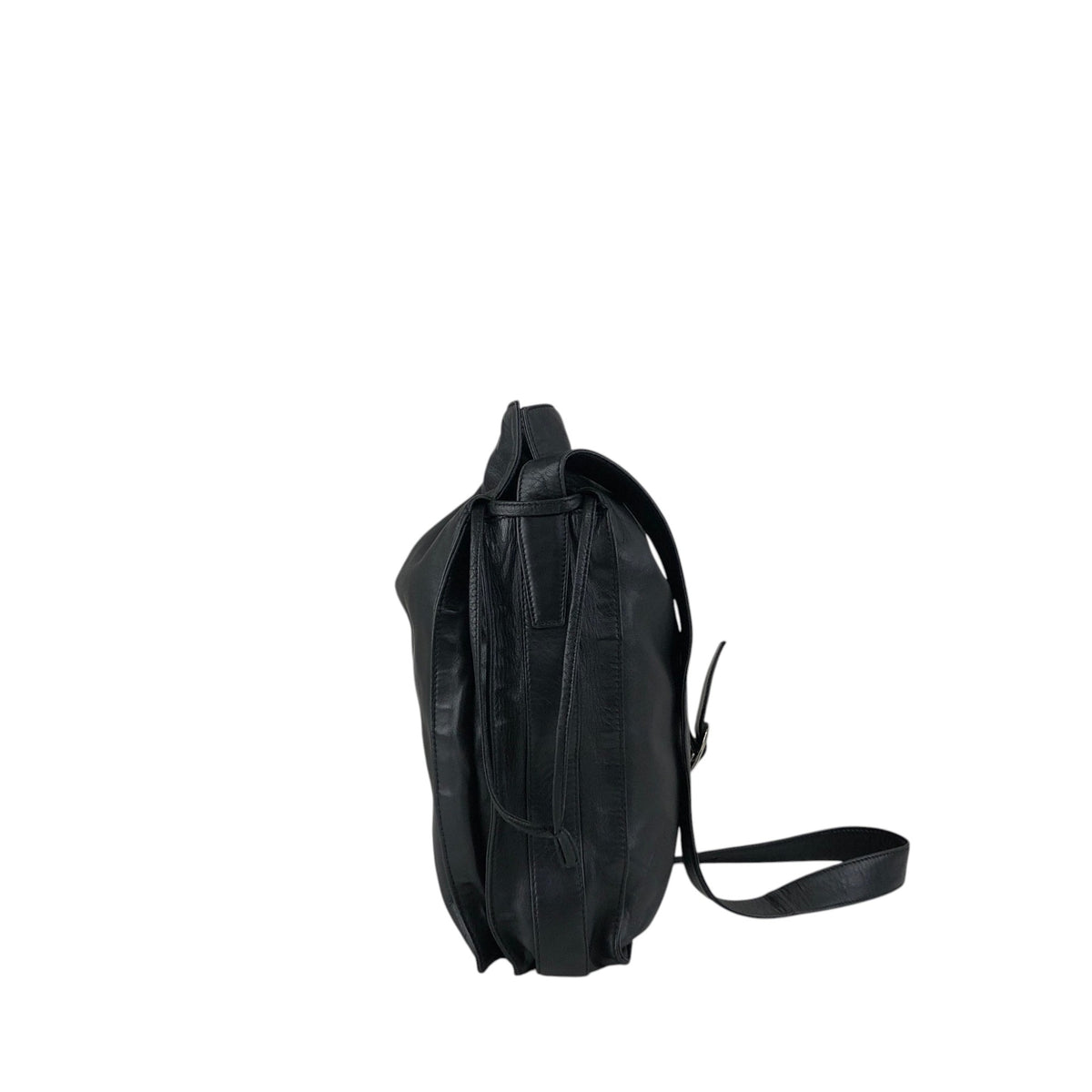 LOEWE Anagram Drawstring Shoulder bag Black Vintage zbxjy7