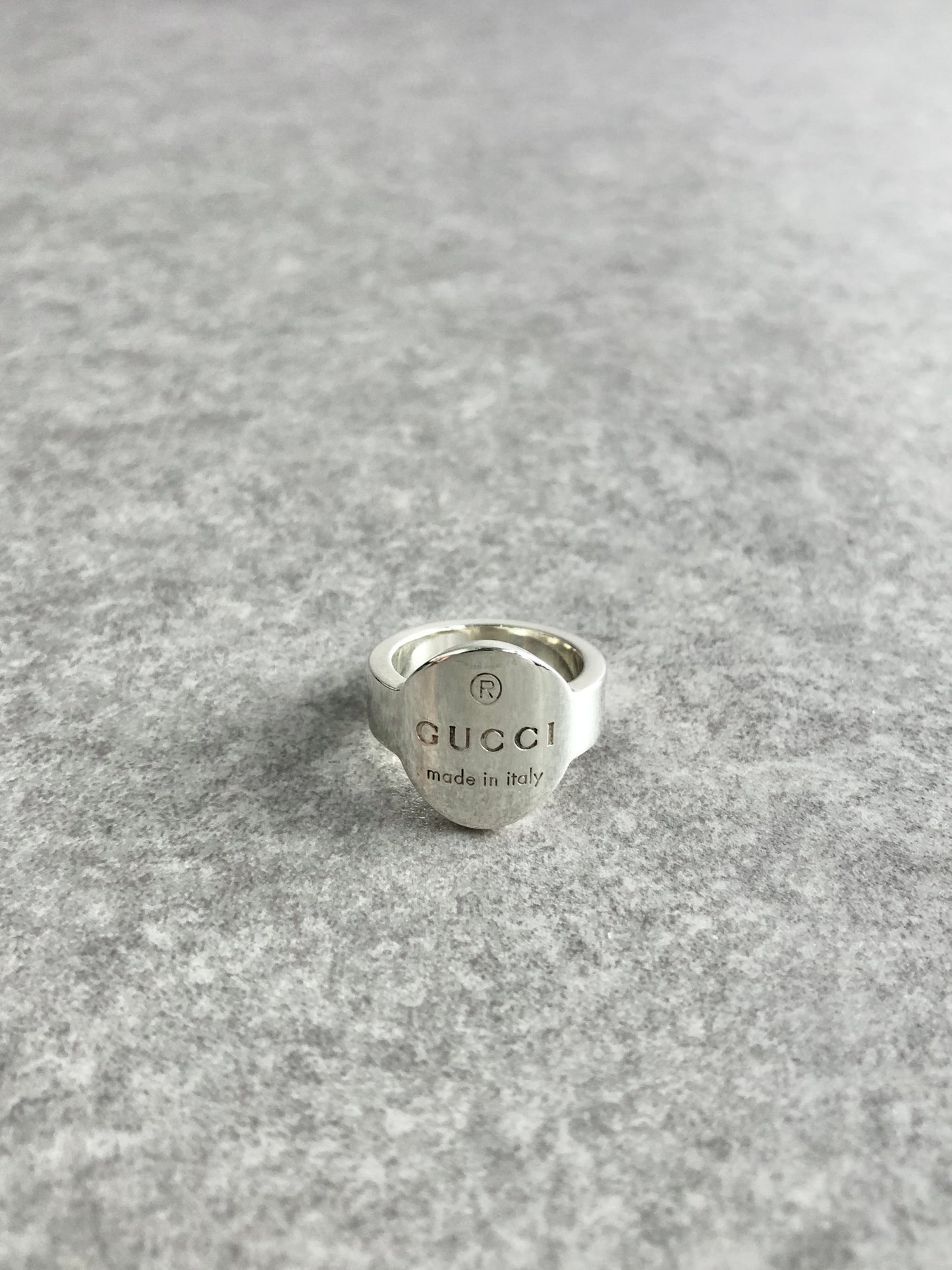 GUCCI Logo SILVER925 Ring Silver Vintage 5y3nia
