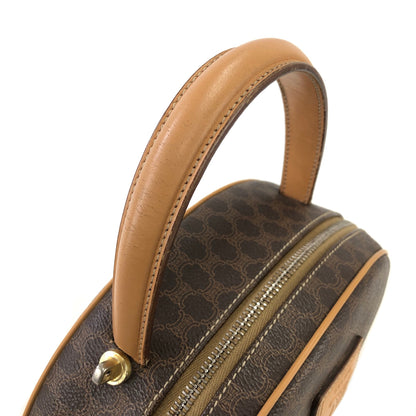CELINE Macadam Blason Leather Two-way Handbag Shoulder bag Brown Vintage hzumnt