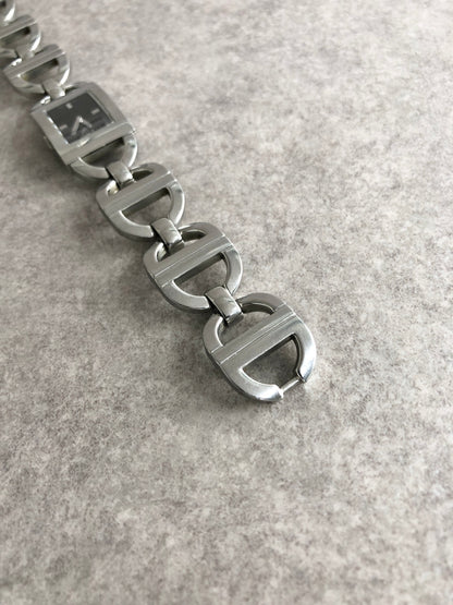 Christian Dior Quartz Watch Silver D78-109 Vintage esyj68