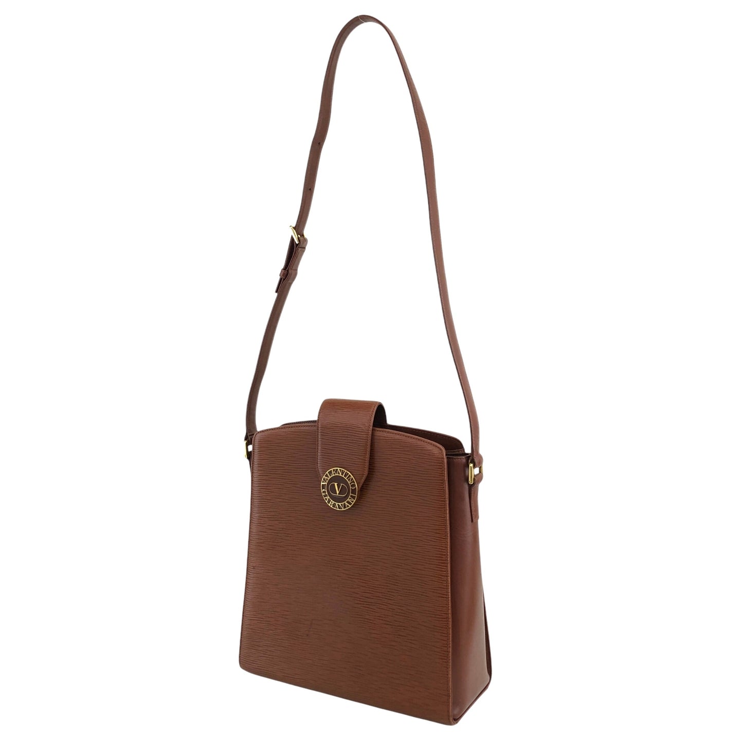 VALENTINO GARAVANI Logo Shoulder bag Brown Vintage 3vzxyh