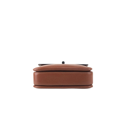 CELINE Turn Lock Shoulder bag Brown Vintage hdtdu2
