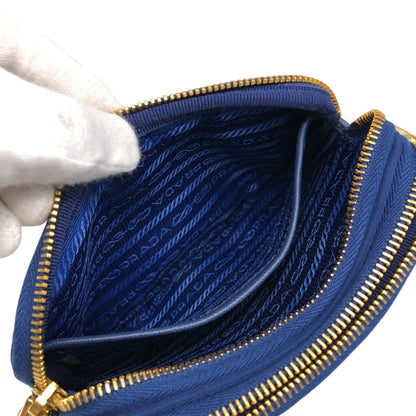 PRADA 三角形標誌雙向小手提包單肩包藍色復古 wa4xz3