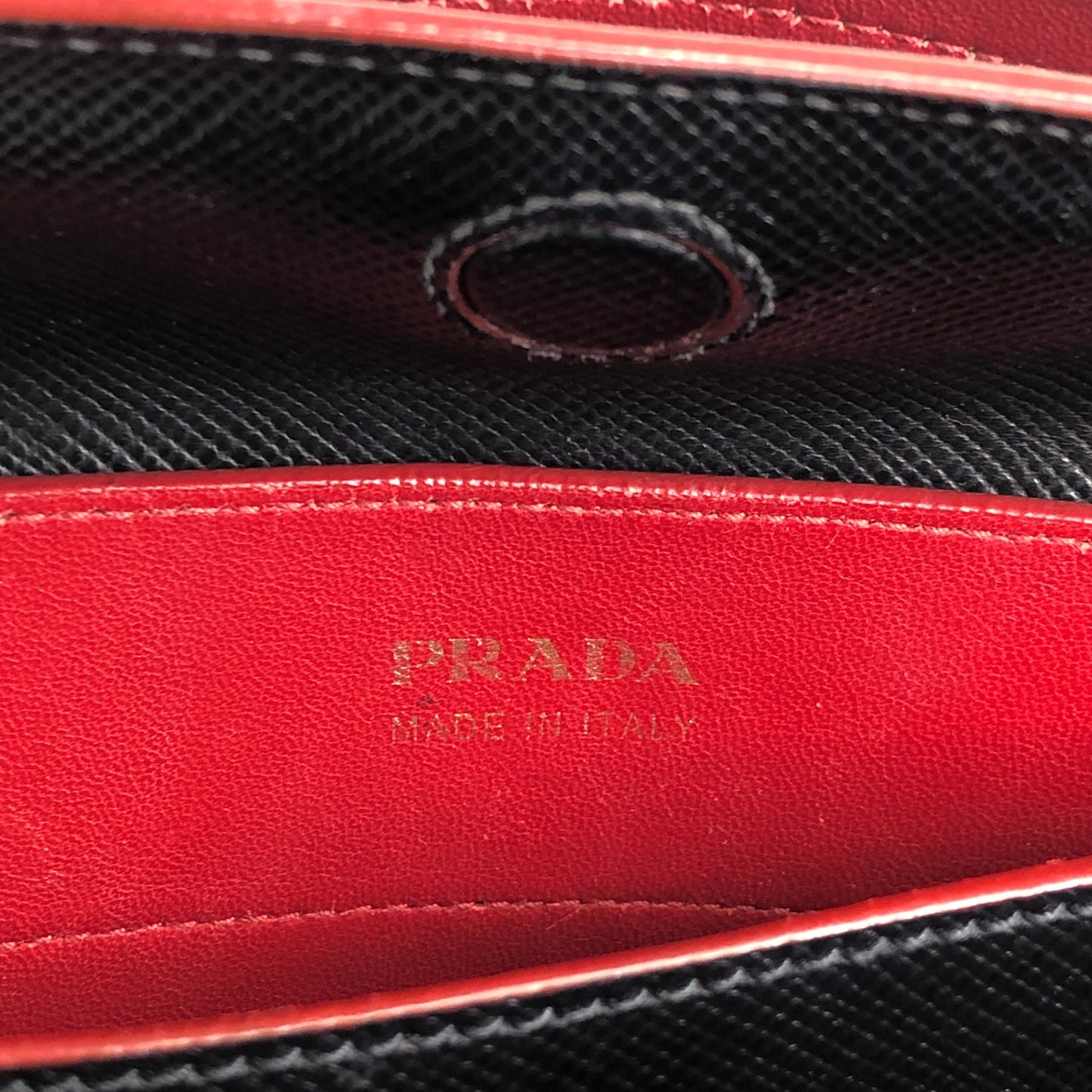 PRADA Triangle Logo Handbag Black Vintage n54bxv