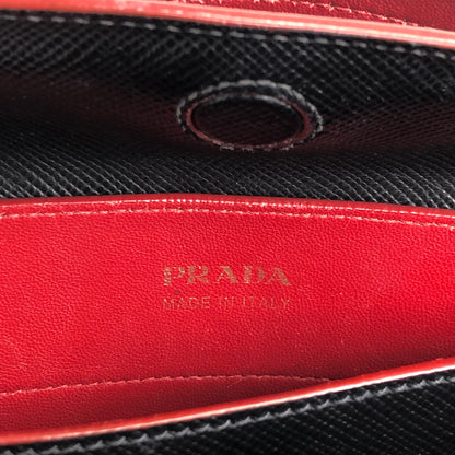 PRADA Triangle Logo Handbag Black Vintage n54bxv