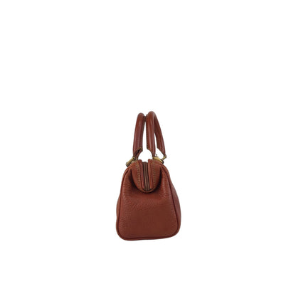 FENDI FF Logo Two-way Small Boston bag Shoulder bag Brown Vintage b23egd