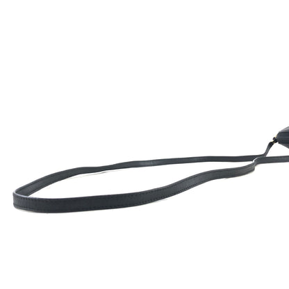 GUCCI GG Logo Leather Round Shoulder bag Black Vintage jgay4g