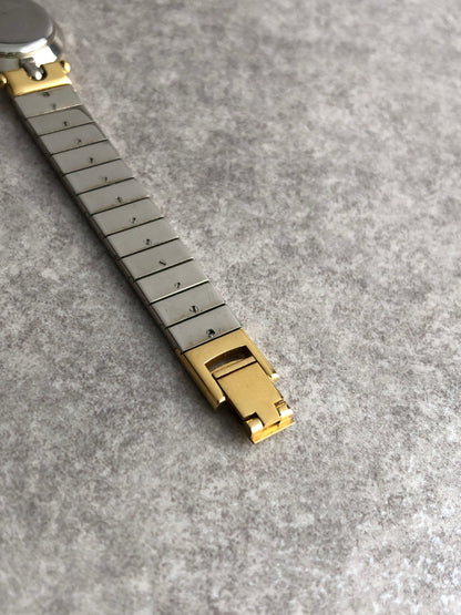 Christian Dior Logo Quartz Watch Silver×Gold 3025 Vintage xexzcz