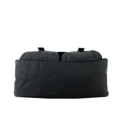 PRADA Triangle Logo Nylon Shoulder bag Black Vintage rm8y87