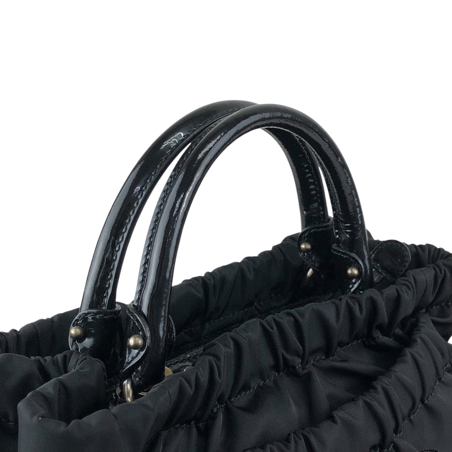 Salvatore Ferragamo Gancini Two-way Handbag Shoulder bag Black Vintage uazc8j