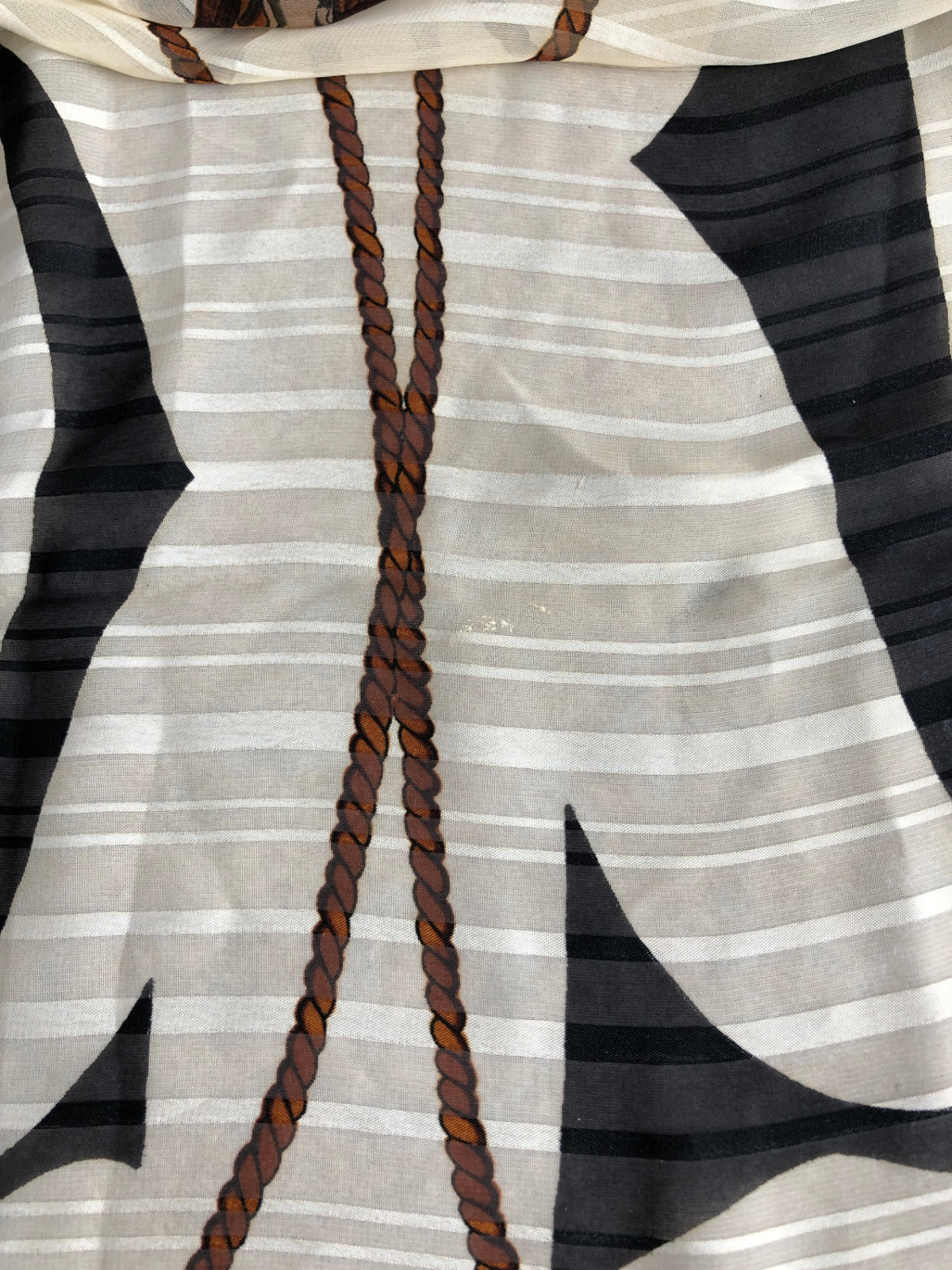 Cartier Scarf White Pink Silk  Vintage 32kszu