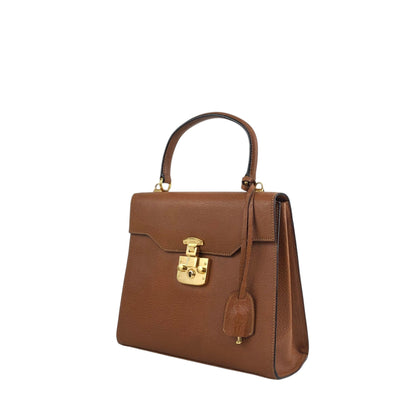 GUCCI Two-way Handbag Shoulder bag Brown Vintage 8xrv5h
