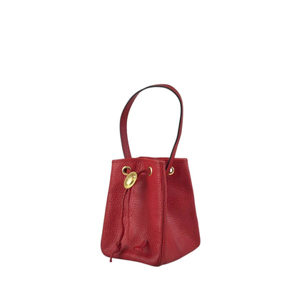 Christian Dior CD Logo Drawstring Small Handbag Red Vintage 46ensx