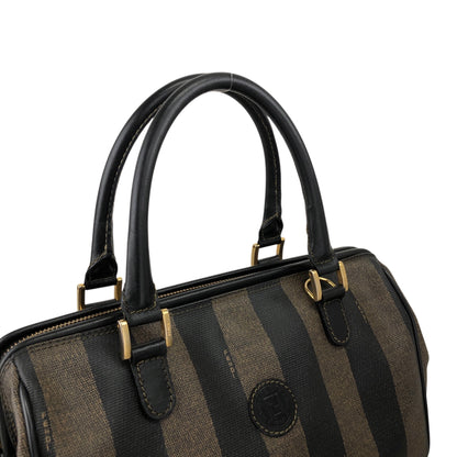 FENDI Logo Two-way Small Boston bag Shoulder bag Black Vintage 7hv23h