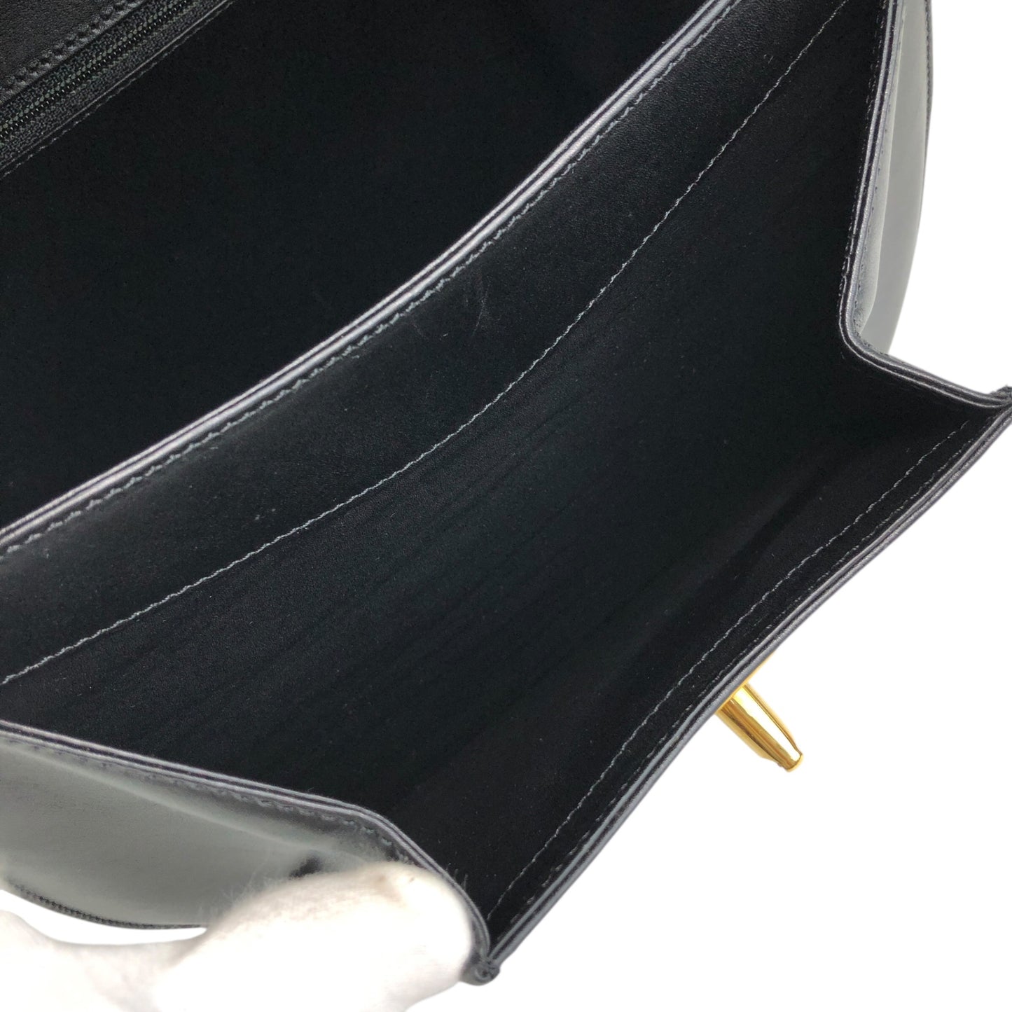 Cartier Top Handle Handbag Black Vintage dtgya8