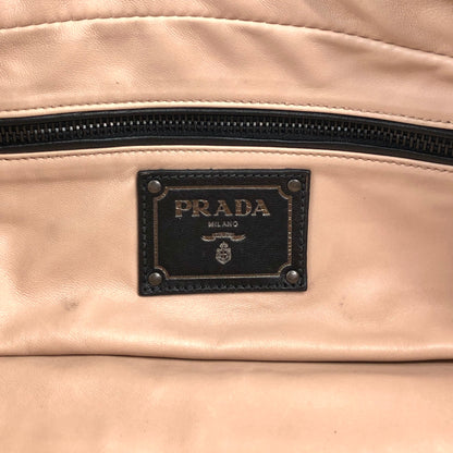 PRADA Logo Handbag Boston bag Black Vintage 2ces57