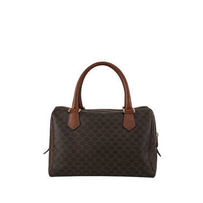 CELINE Macadam Blason Handbag Boston bag Brown Vintage u6p2h4