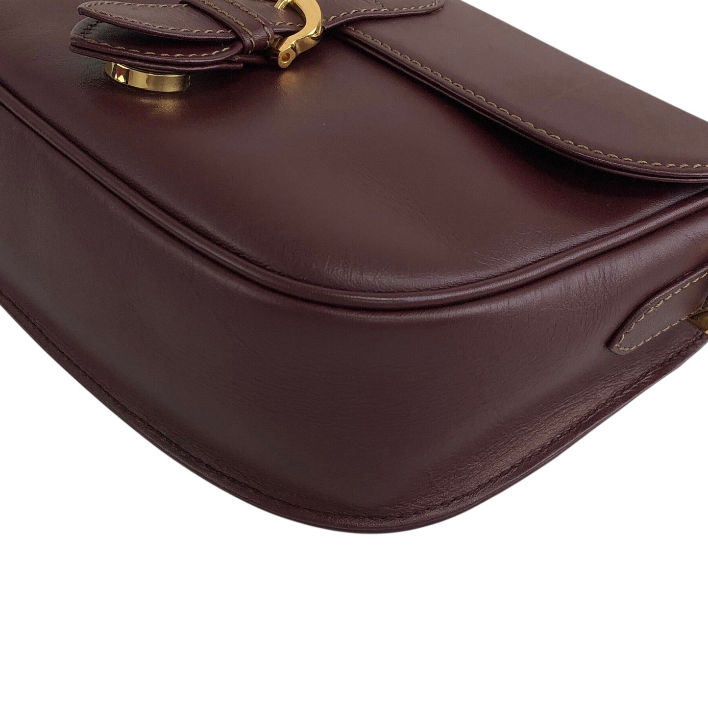 Cartier Front Buckle Shoulder bag Bordeaux Vintage vtcync