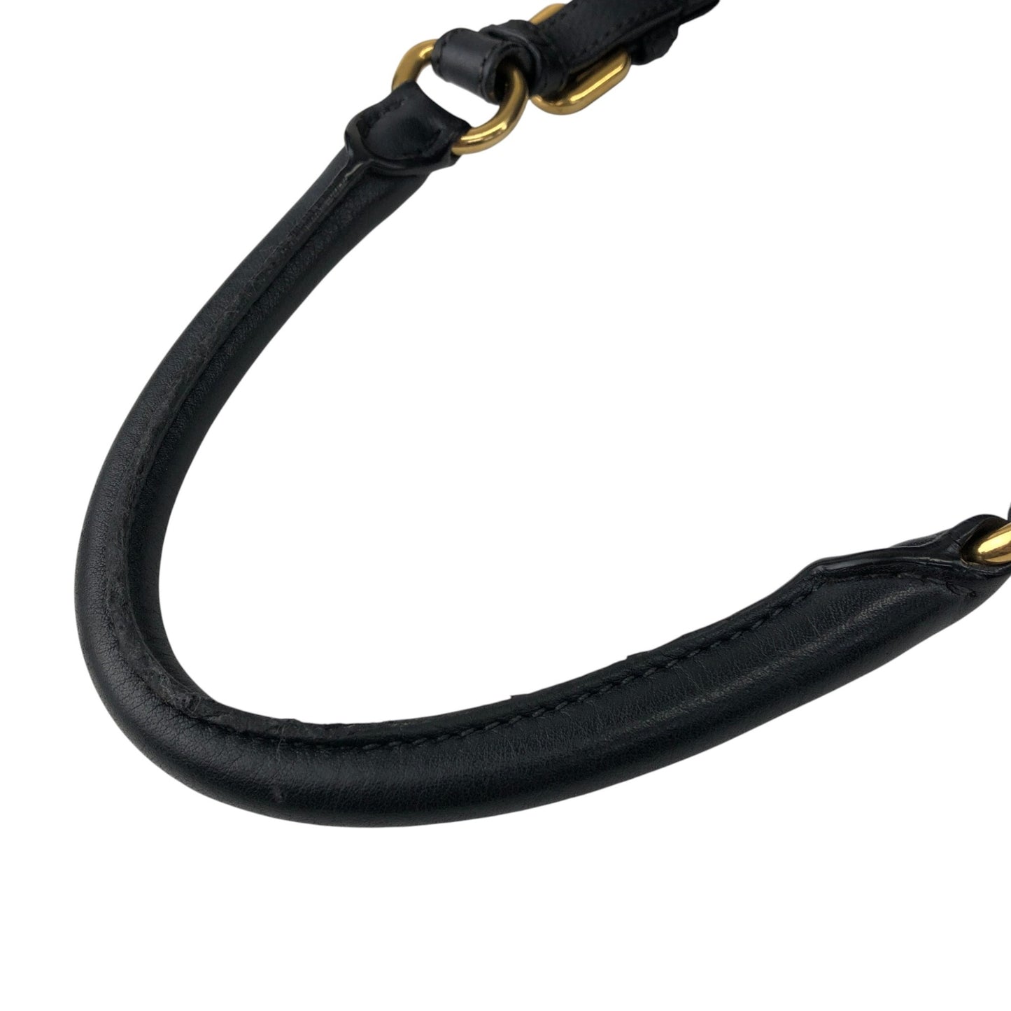 PRADA Logo Small Boston bag Handbag Black Vintage c8s4mf