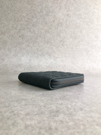 Christian Dior Cannage Folded Wallet Black Vintage ngbmez