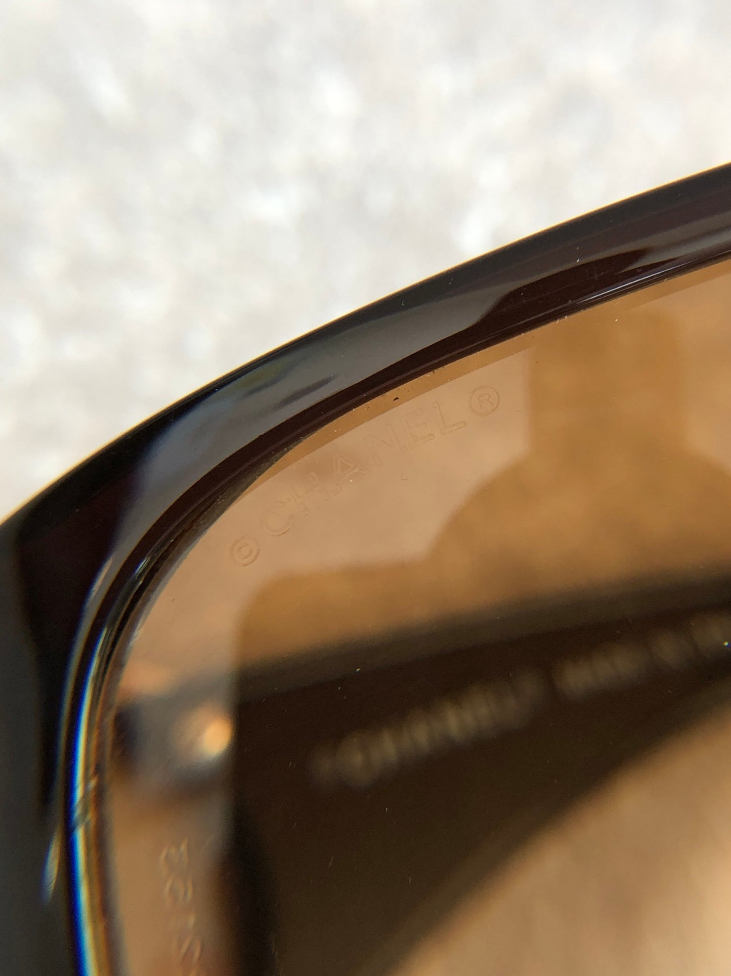 CHANEL Coco Mark Sunglasses Brown Vintage 2naxv6