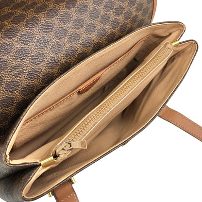 CELINE Macadam Handbag Brown Vintage 5fmrk2