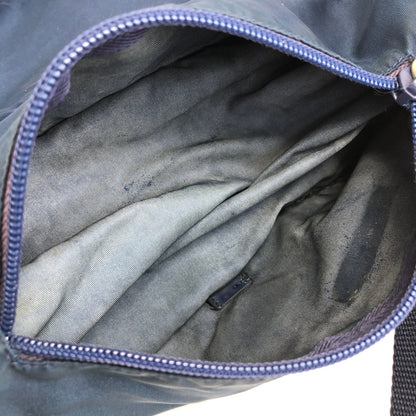 PRADA Tessuto Triangle Logo Front Buckle Shoulder bag Navy Vintage rj8wam