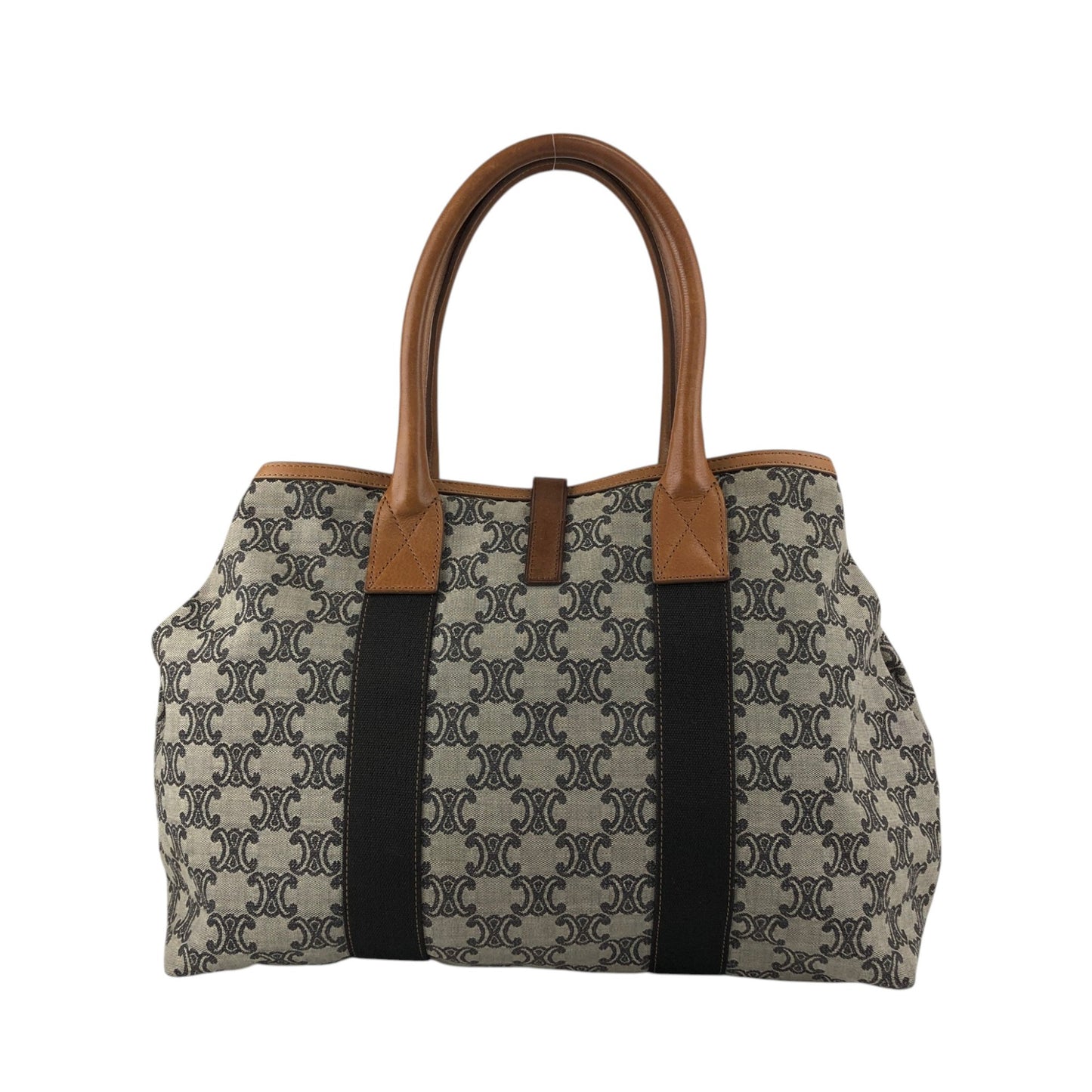 CELINE Macadam Handbag Totebag Beige Vintage c247bz