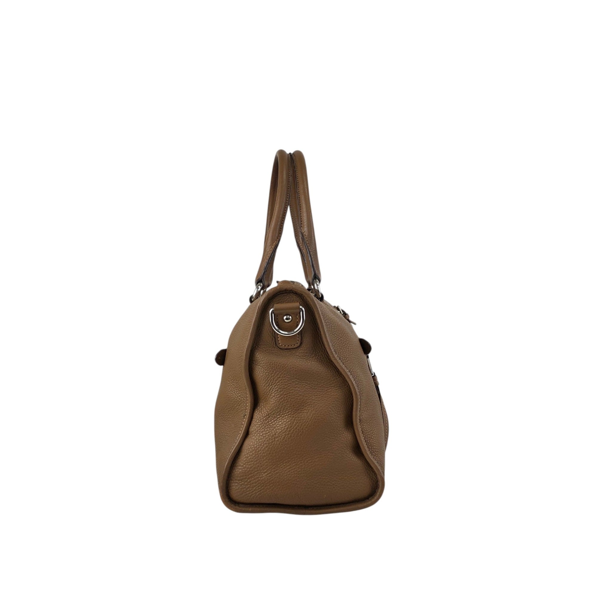 PRADA VITELLO PHENIX Two-way Handbag Shoulder bag Brown BL0805