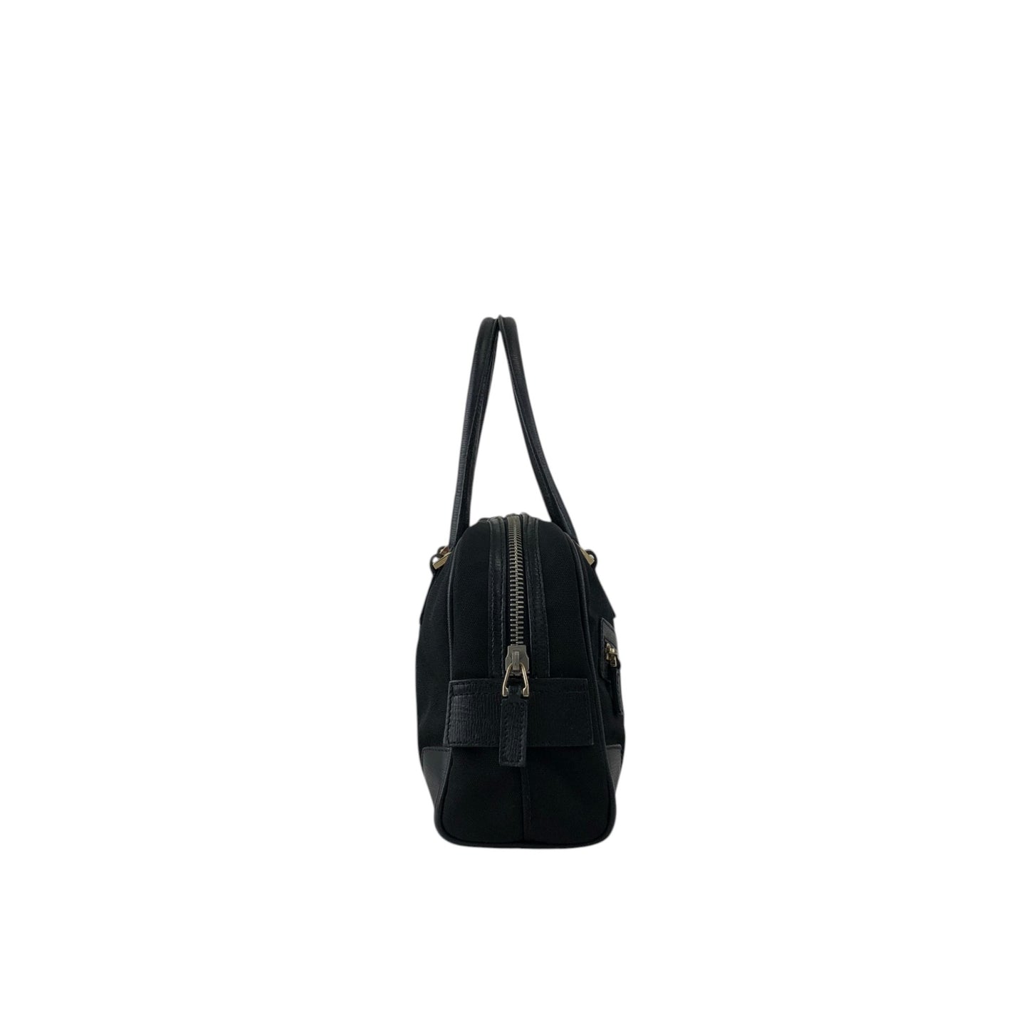 GUCCI Logo Small Boston bag Handbag Black Vintage zw2fwz