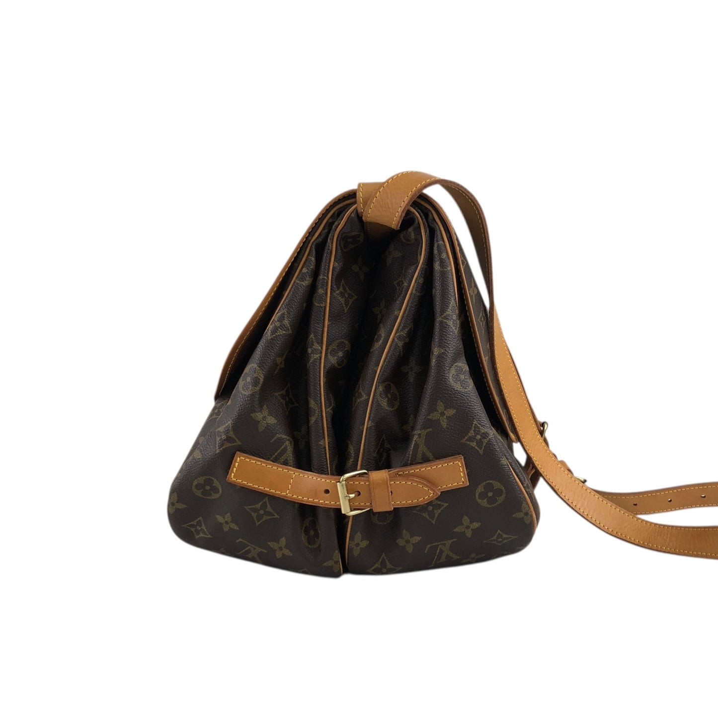 LOUIS VUITTON Monogram 單肩包 棕色 復古 fya5dp