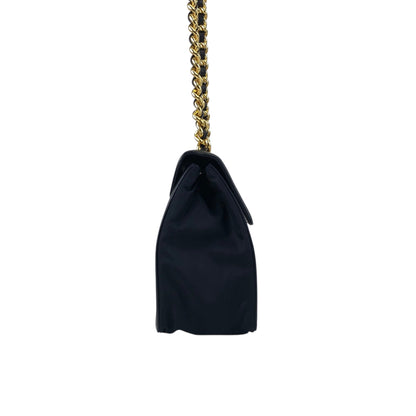 PRADA Logo Chain houlder bag Black Vintage 8snhrv