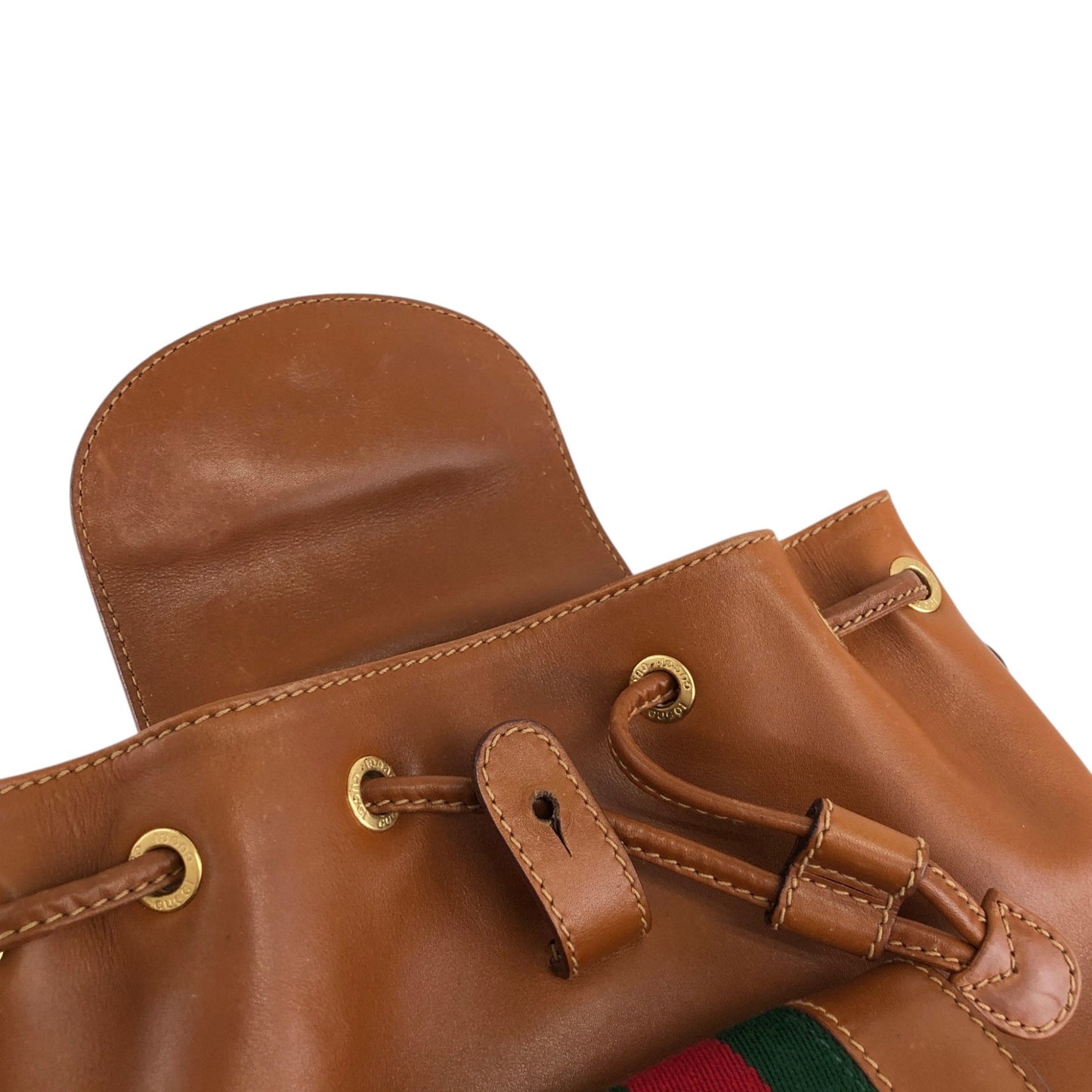 GUCCI Sherry Line Backpack Brown Vintage bedbja