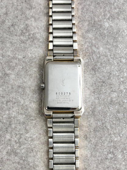Yves Saint Laurent Quartz Watch Silver×Gold 5421-H08789Y Vintage xvmrug