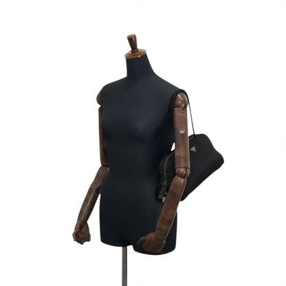 PRADA Tessuto Triangle Logo Padlock Small Boston bag Handbag Black Vintage a3zkst