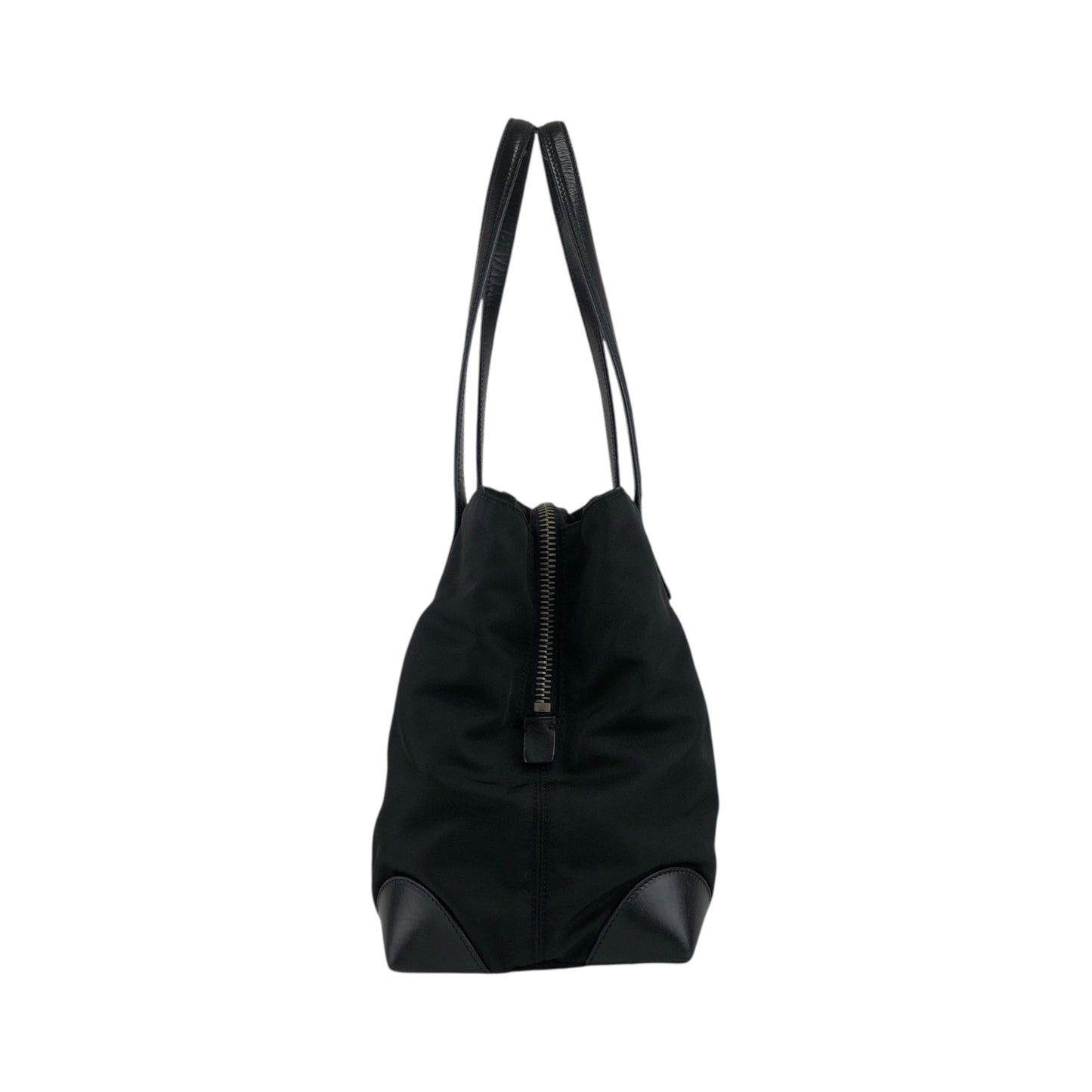 PRADA Tessuto Triangle Logo Totebag Black Vintage nz73vd