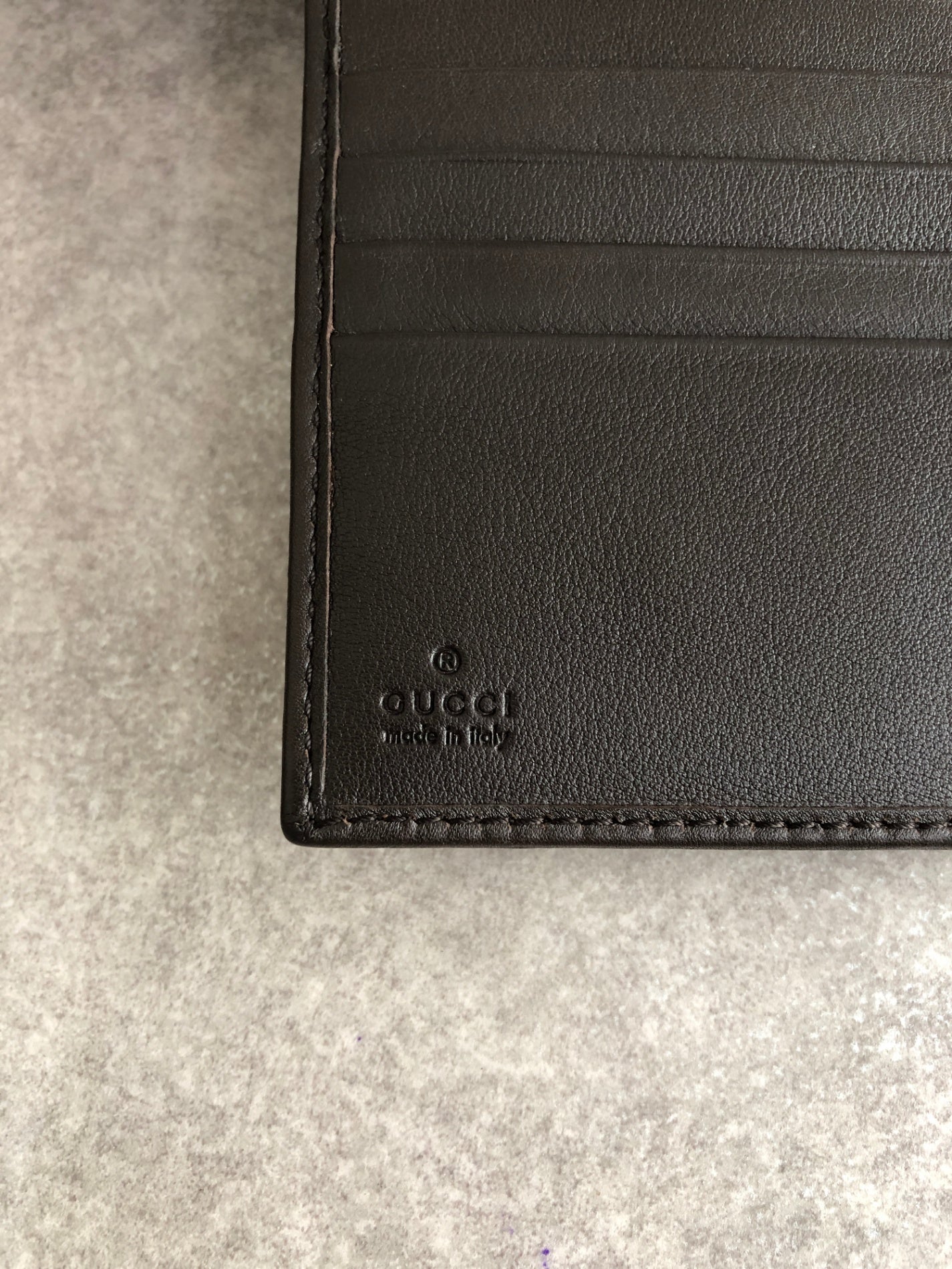 GUCCI GG Canvas Folded Wallet Beige Vintage phhryh
