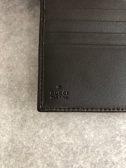 GUCCI GG Canvas Folded Wallet Beige Vintage phhryh