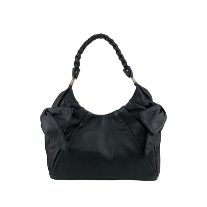 Salvatore Ferragamo Vala Ribbon Shoulder bag Black Vintage r8f2um