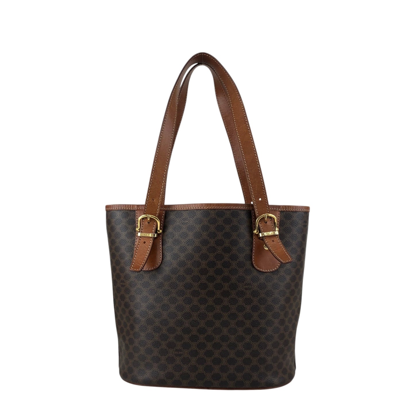 CELINE Macadam Blason Totebag Brown Vintage tdcdrg