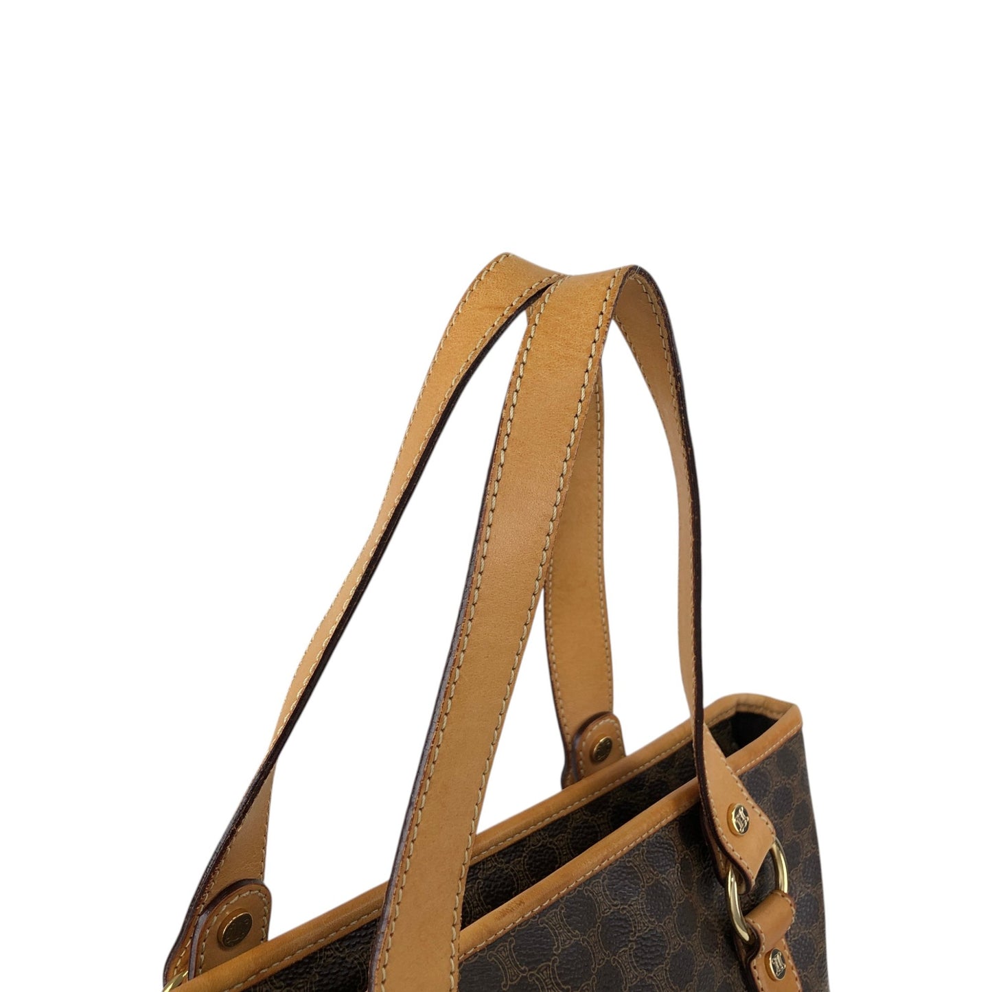 CELINE Macadam Handbag Totebag Brown Vintage v7jdmm