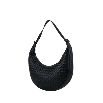 Bottega Veneta Intrecciato Handbag Hobobag Black 10500 105264NE Vintage xsmh56