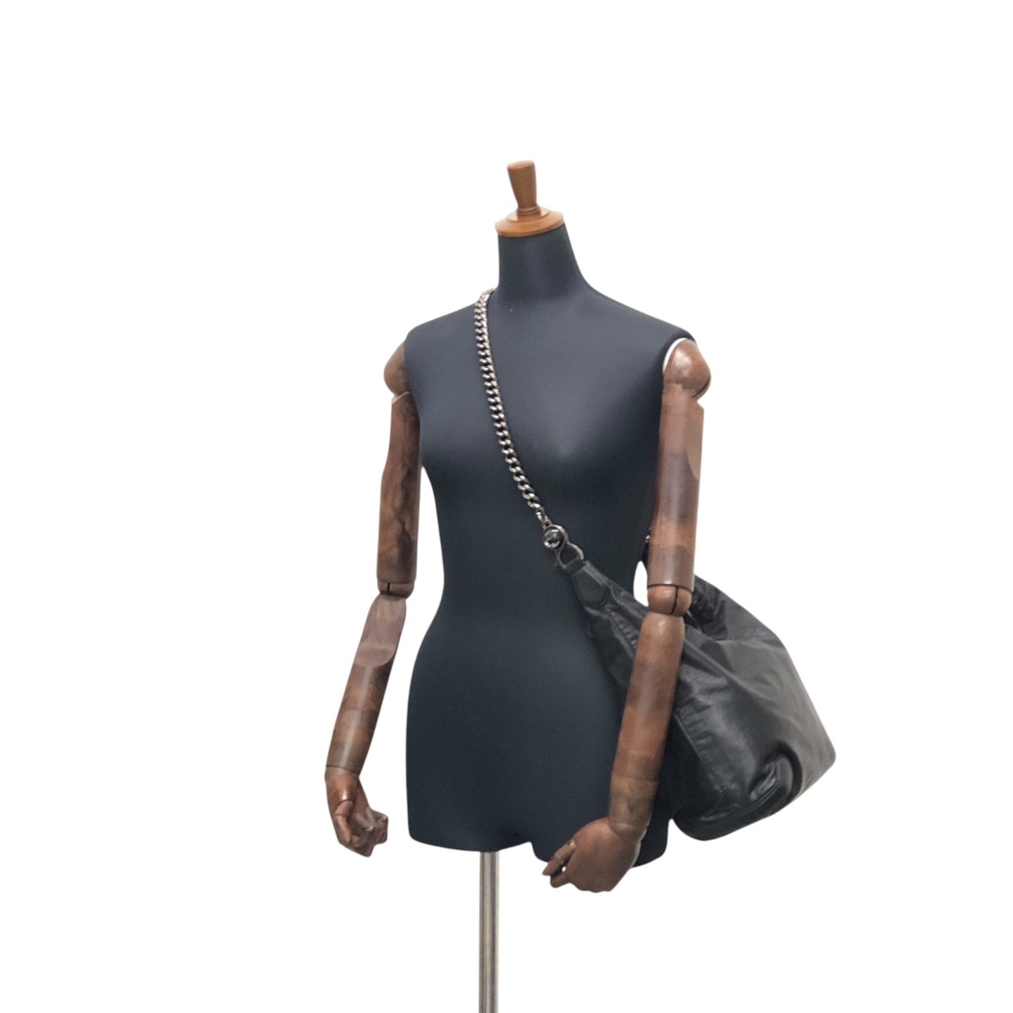 GUCCI Chain Shoulder bag Black 228560 Vintage hxuxav