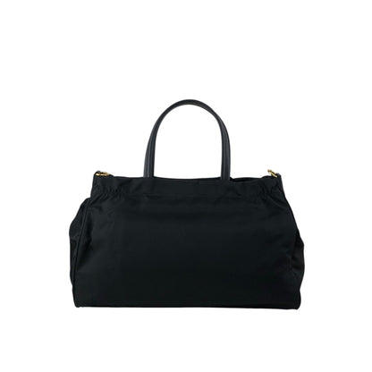 PRADA Logo Two-way Small Boston bag Shoulder bag Black Vintage 453265