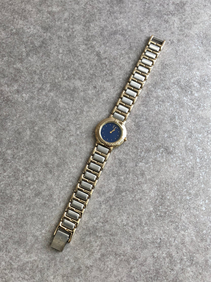 Yves Saint Laurent YSL Logo Watch Gold 2200-229789Y Vintage xyyehf